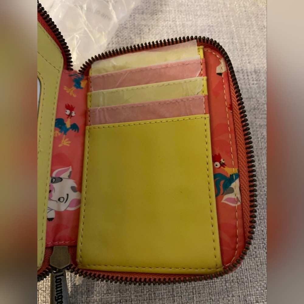 Loungefly Disney Moana Pua & Hei Hei Sunset Wallet - Picture 7 of 12